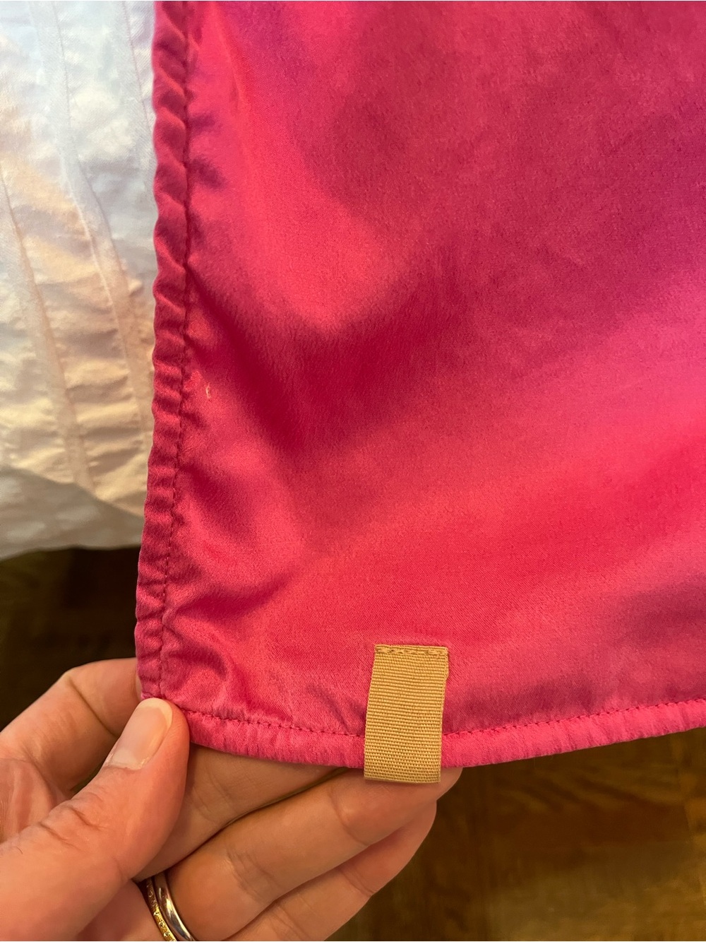 Lunya Washable Silk Slip Dress Nightgown in Magenta - Picture 8 of 14